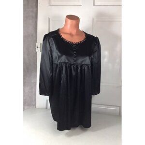 Capacity Unlimited Satin Blouse Top Womens Large New